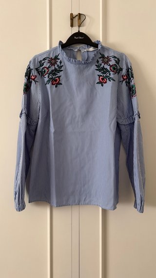 Camisa Sfera de Rayas con Bordados