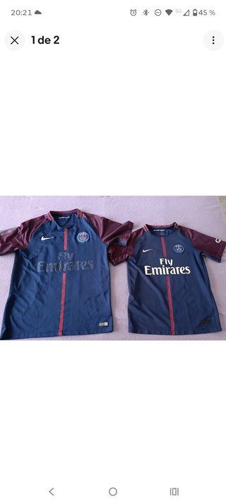 Lote 2 Camisetas PSG Nike Talla M
