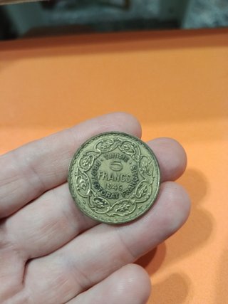 Moneda 5 Francos Túnez 1946