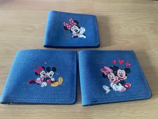 Set de 3 Carteras Mickey y Minnie