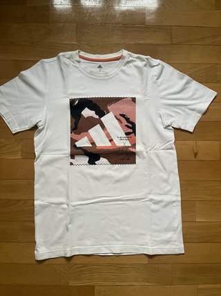 Camiseta Adidas Blanca Estampada