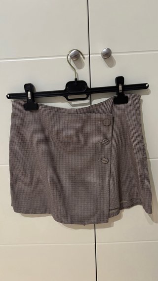 Falda pantalón estampado pata de gallo