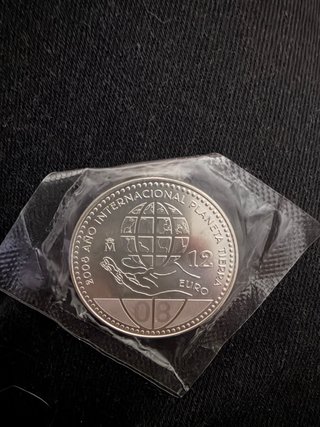 Moneda 12 Euro 2008 Año Internacional Planeta
