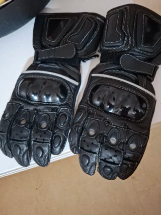 Guantes de Moto Negros en piel