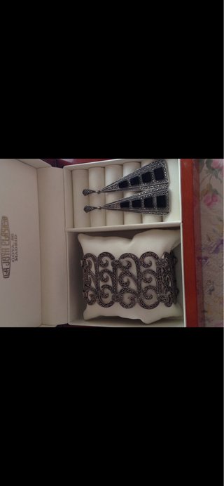 Juego de Pendientes y Pulsera de Plata de ley