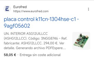 Placa Control Fujitsu 9AGF05602