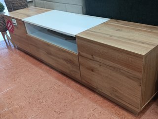 Mueble TV Industrial Madera y Blanco