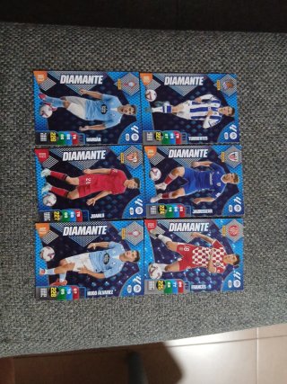 Set de 6 Cartas de Fútbol Diamante