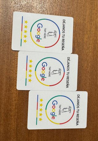 Tarjetas NFC Google review