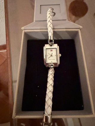 Reloj Tommy Hilfiger Blanco y Plateado