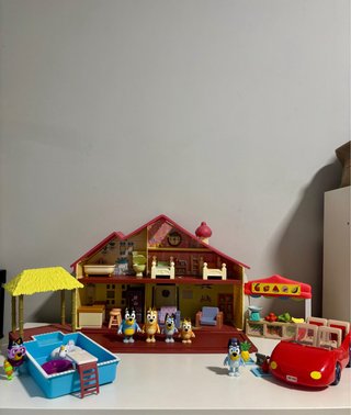 Playset Family House + pool time + coche + puesto