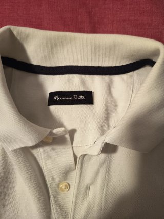 Polo Massimo Dutti Blanco Talla XXL