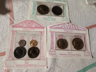 Set di 3 Blister di Monete Romane