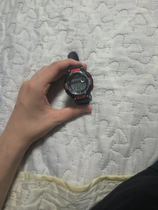 Reloj Digital Infantil Rojo y Negro sin marca