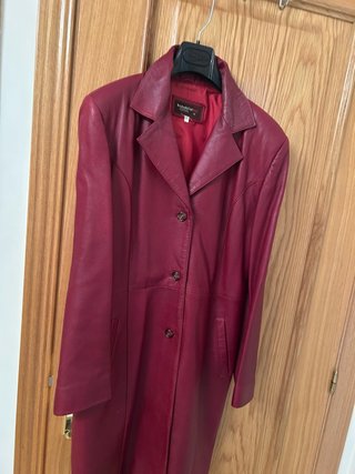 Abrigo de piel rojo Nouhaila Cuir, (Corte Ingles)