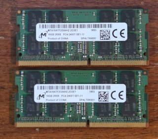 RAM DDR4 32GB 2x16gb 2400MHz Micron SODIMM PC4