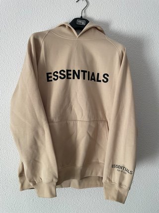 Sudadera Essentials Fear of God con capucha beige