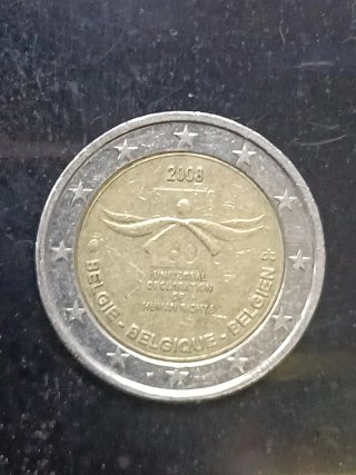 Moneda 2 Euros Conmemorativa 2008 Bélgica