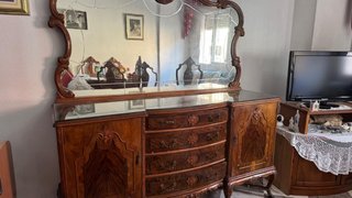 Aparador de Madera Maciza con Espejo