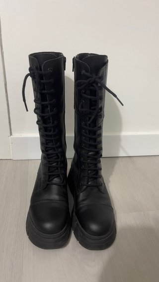 Botas Altas de Piel Bryan Stepwise Negras