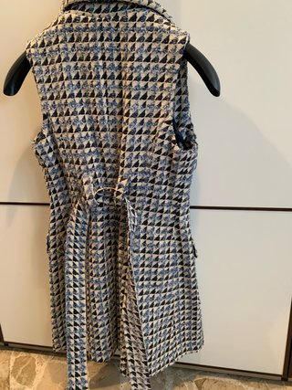 Gilet lungo fantasia geometrica
