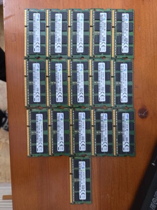 16 Módulos Memoria RAM Samsung 8GB DDR3L