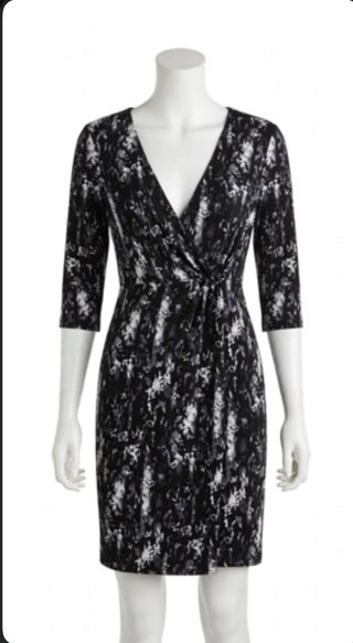 Vestido Estampado Cruzado