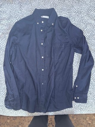 Camisa Azul Marino Zara Talla S