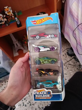 Pack 5 Coches Hot Wheels Track Builder