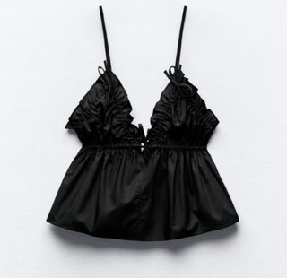 Top de tirantes negro Zara
