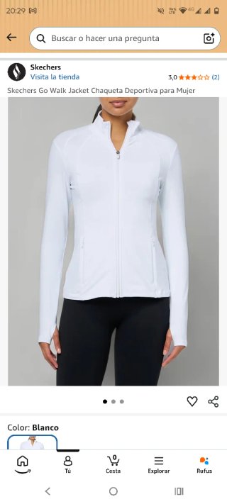 Chaqueta Deportiva Skechers Go Walk Blanca