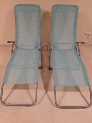 Set de 2 Hamacas Plegables Turquesa