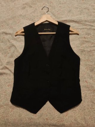 Chaleco Negro Massimo Dutti