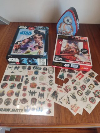 Lote de Puzles y Pegatinas Star Wars