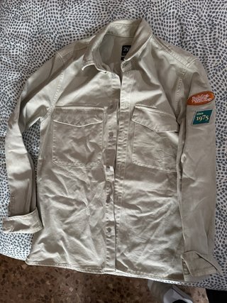 Chaqueta vaquera beige Zara Talla S