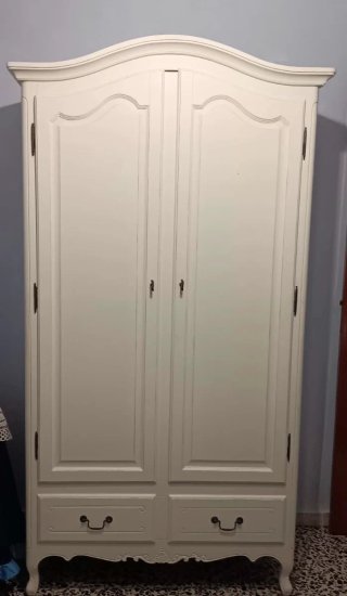 Armario Vintage de Madera Blanco