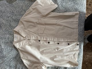 Camisa Vaquera Zara Beige Talla M