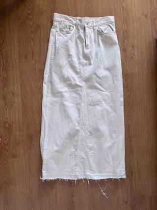 Falda de tubo blanca