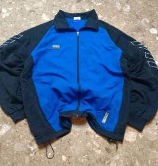 Hummel Vintage Track Jacket Size M Blue Black 90s