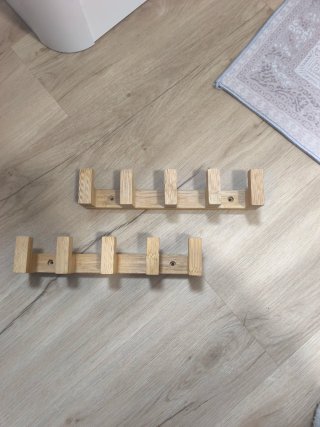 Set de 2 Percheros de Pared de Madera