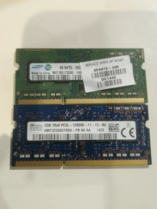 Pack 2 Memorias RAM HP (2GB + 4GB)