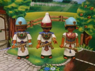 3 Figuras Playmobil Egipcios