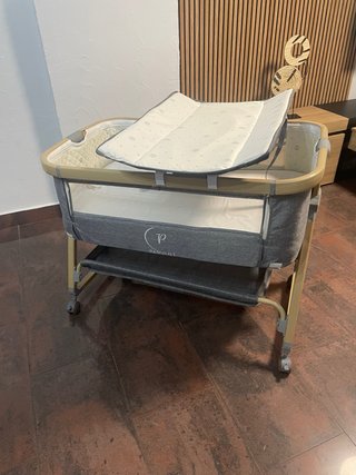 Cuna Colecho Gris con Cambiador