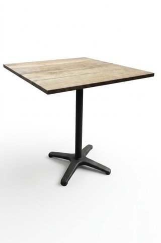 Mesa Cuadrada con Base Metálica