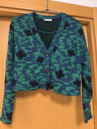Cárdigan Zara Azul y Verde