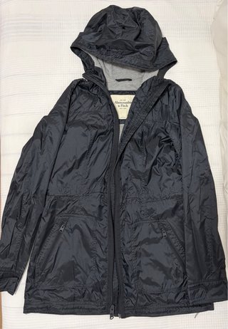 Chubasquero Negro Talla M Abercrombie & Fitch