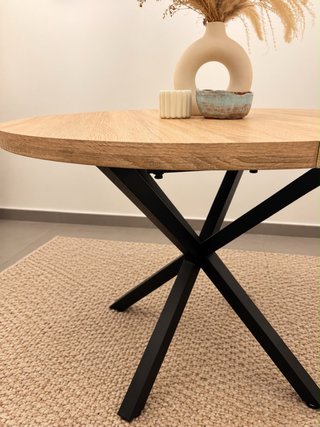 Mesa Redonda de Diseño Madera y Metal
