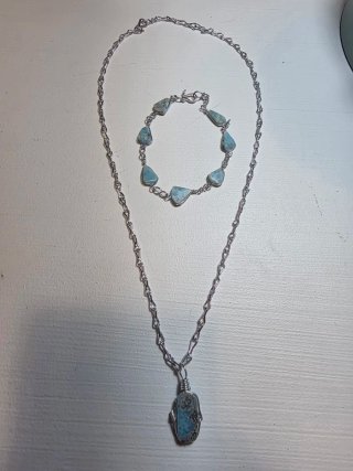 Conjunto Artesanal de Larimar