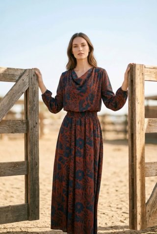 Vestido Largo Estampado