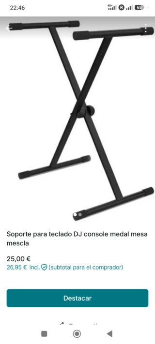 Soporte para teclado DJ console medal mesa mescla